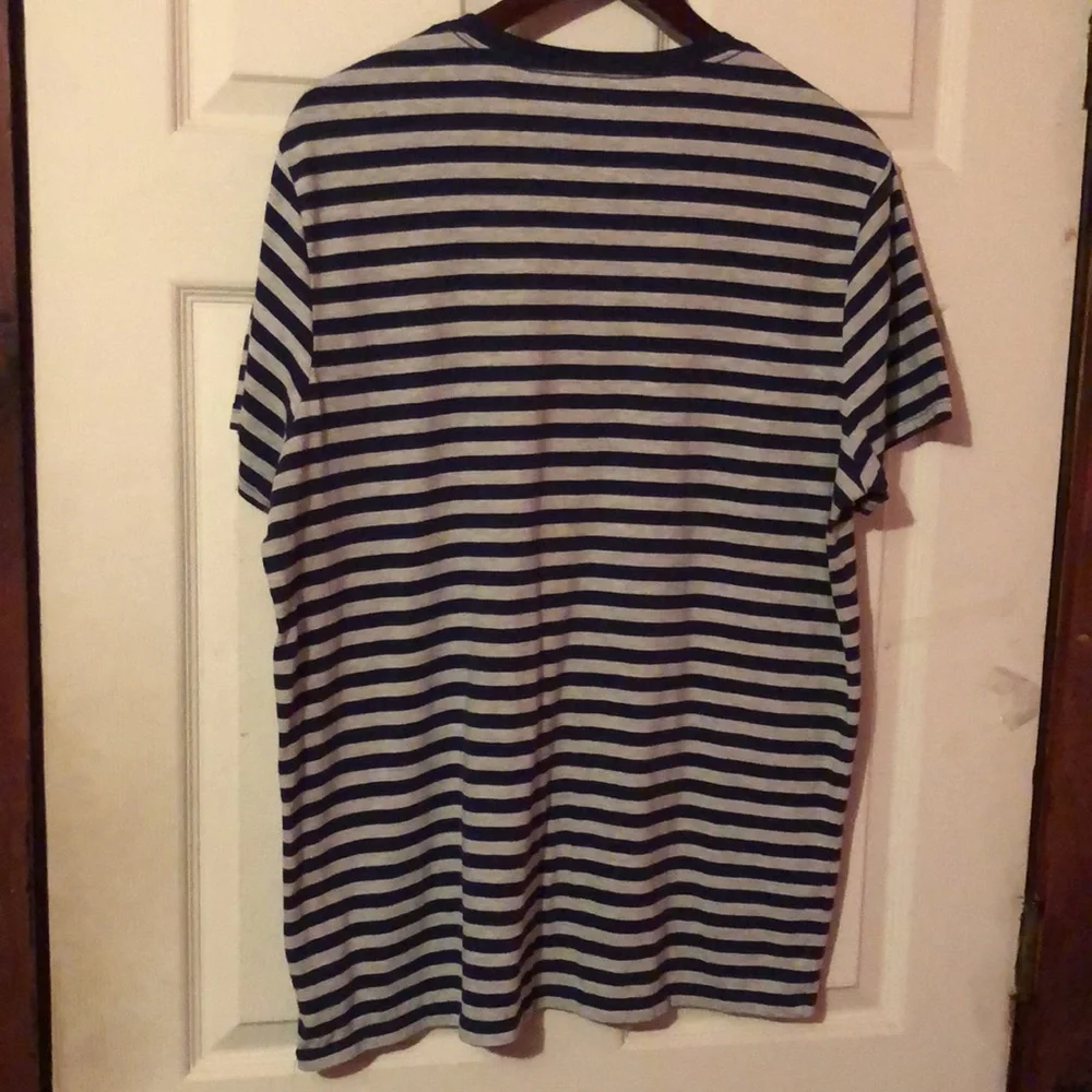 Goodfellow & Co. Gray & Blue Striped T-Shirt Mens Large L Standard Fit - Picture 8 of 12
